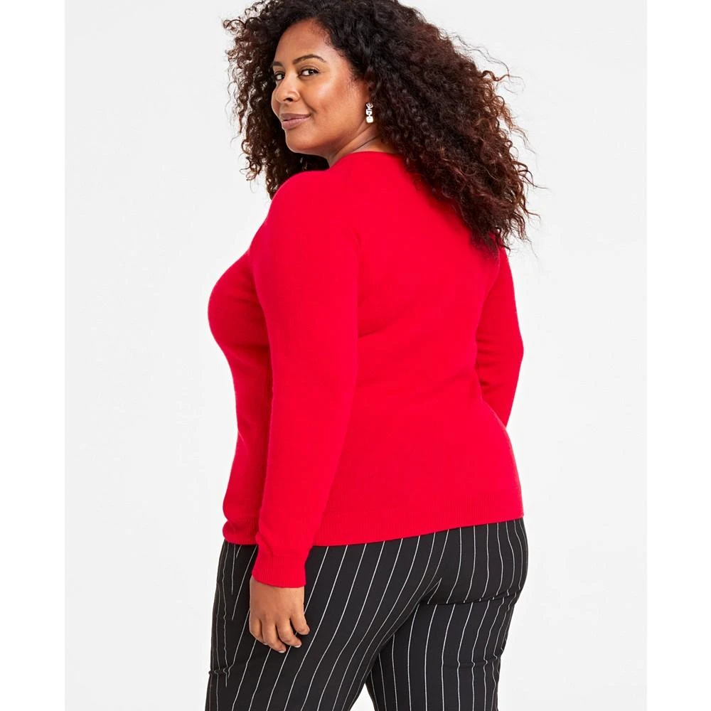 商品Charter Club|Plus Size 100% Cashmere Crewneck Sweater, Created for Macy's,价格¥296,第2张图片详细描述