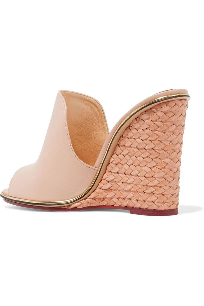 商品Charlotte Olympia|Gail leather wedge mules,价格¥1205,第3张图片详细描述