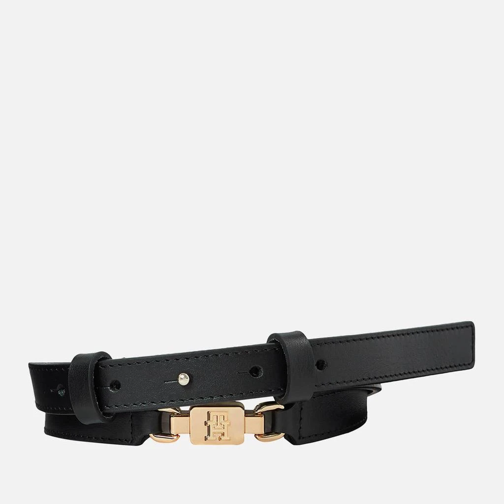 商品Tommy Hilfiger|Tommy Hilfiger Women's TH Feminine High Waist Leather Belt,价格¥587,第1张图片