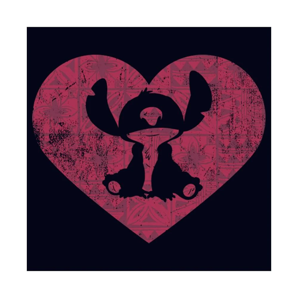 商品Disney|Girl's Lilo & Stitch Valentine's Day Distressed Heart  Child T-Shirt,价格¥202,第2张图片详细描述