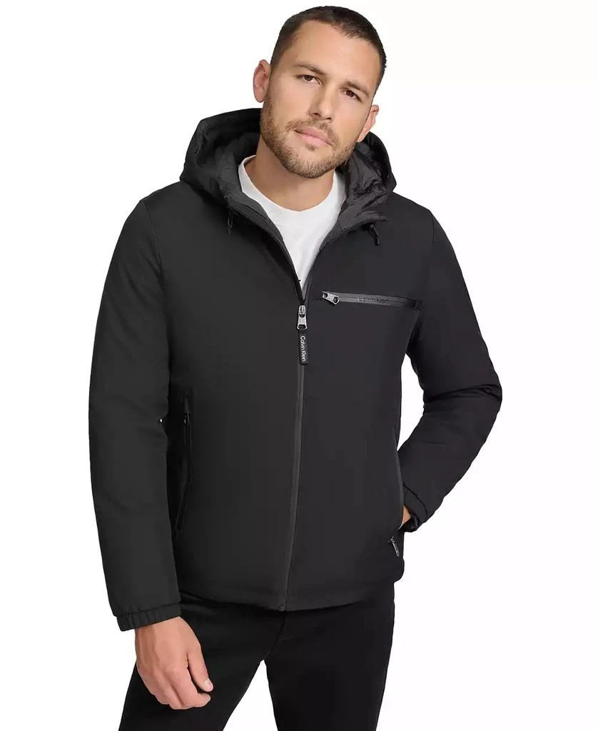 商品Calvin Klein|Men's Infinite Stretch Water-Resistant Hooded Jacket,价格¥592,第1张图片