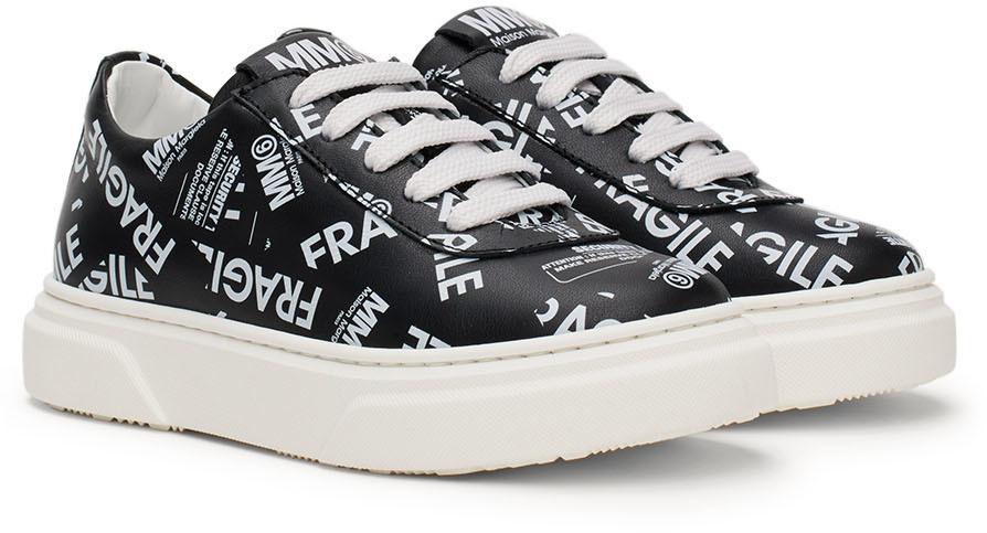 商品MAISON MARGIELA|Kids Black All Over Logo Sneakers,价格¥2012,第6张图片详细描述