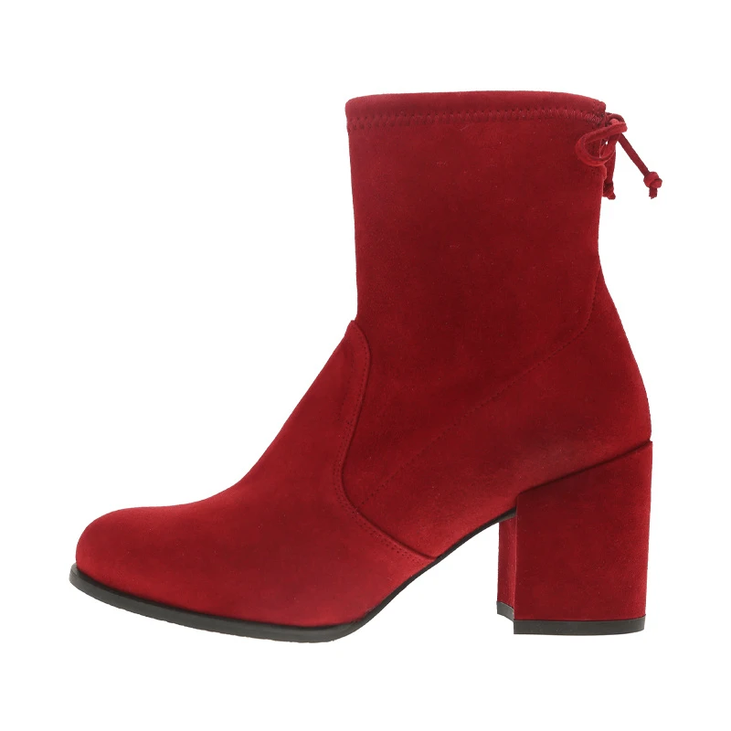 商品[国内直发] Stuart Weitzman|STUART WEITZMAN 红色女士雪地靴 SHORTY-SCARLET-SUEDE,价格¥2675,第1张图片