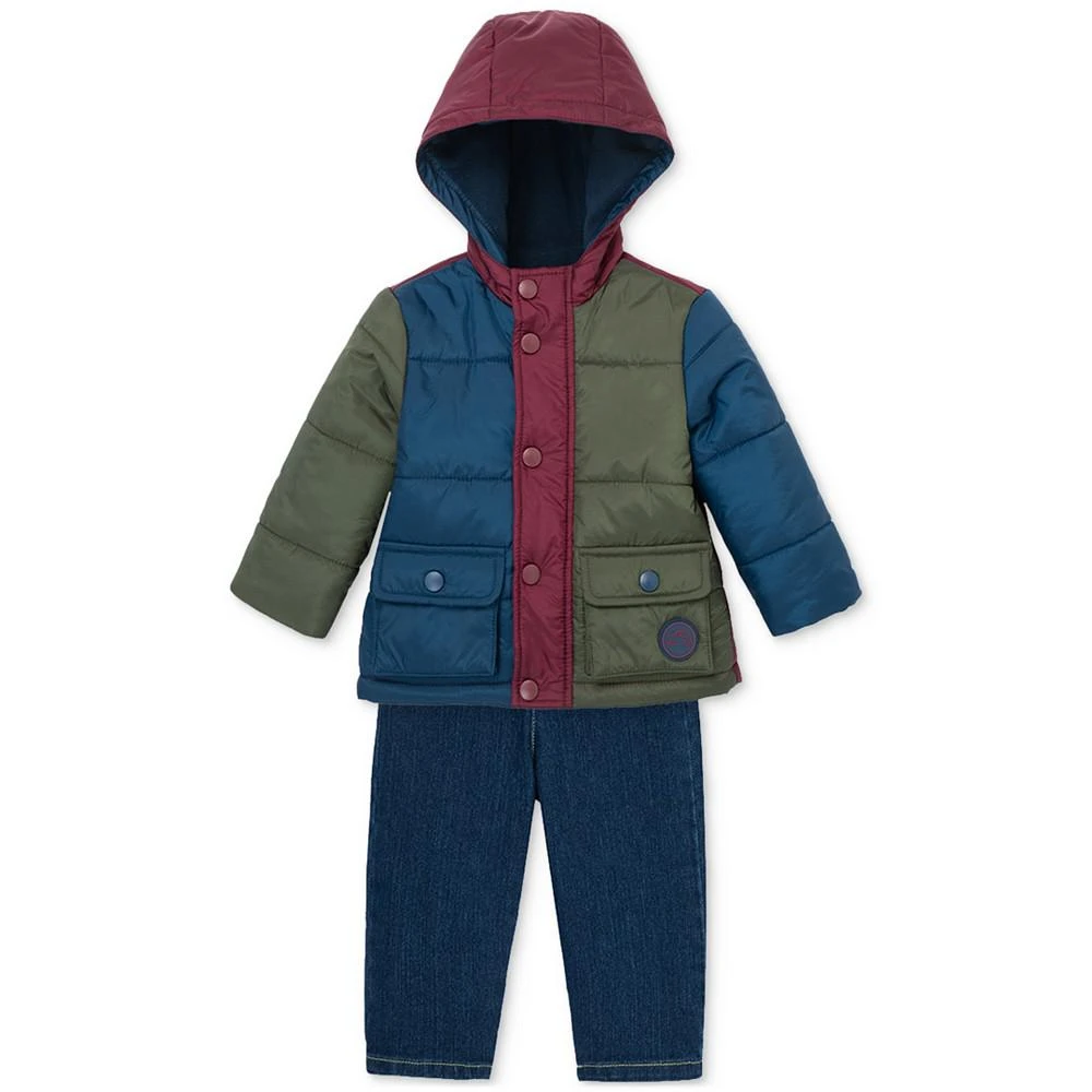 商品Little Me|Baby Boys Colorblocked Jacket, Striped Shirt & Jeans, 3 Piece Set,价格¥304,第3张图片详细描述