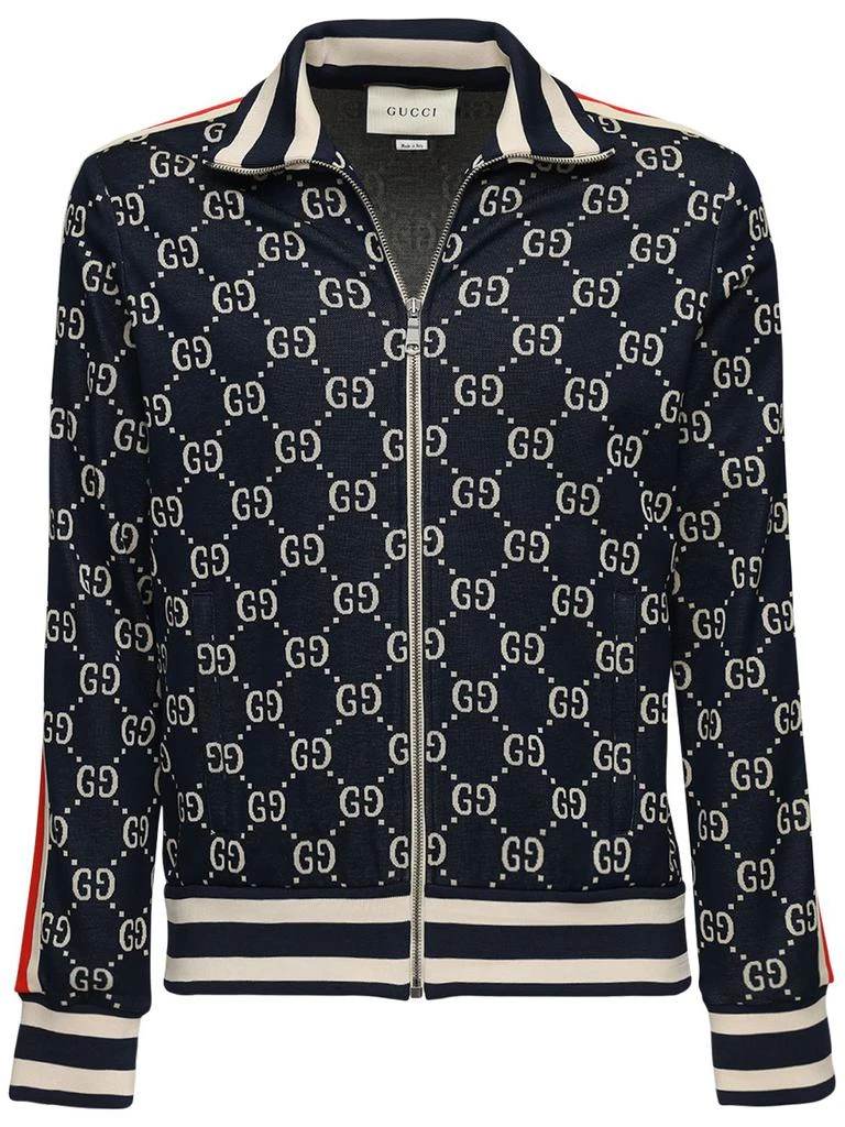 商品Gucci|Gg Supreme Jacquard Zip-up Track Jacket,价格¥15312,第1张图片