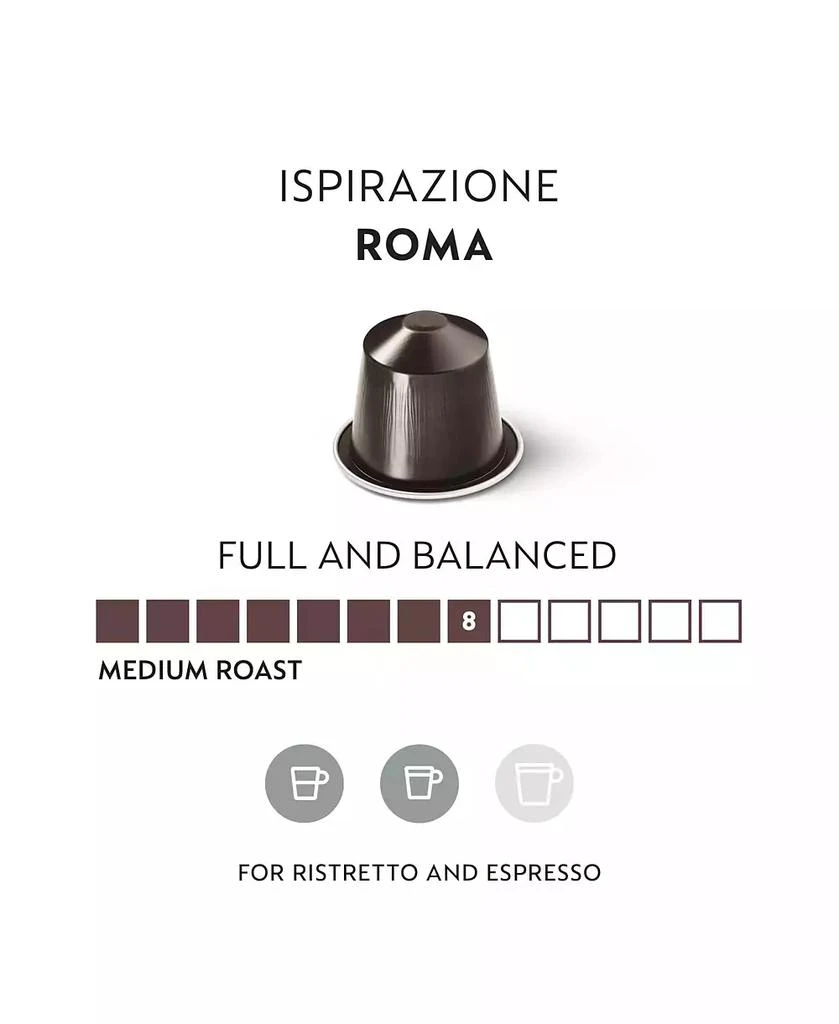 商品Nespresso|Capsules OriginalLine, Roma, Medium Roast Espresso Coffee, 50-Count Espresso Pods,价格¥334,第2张图片详细描述