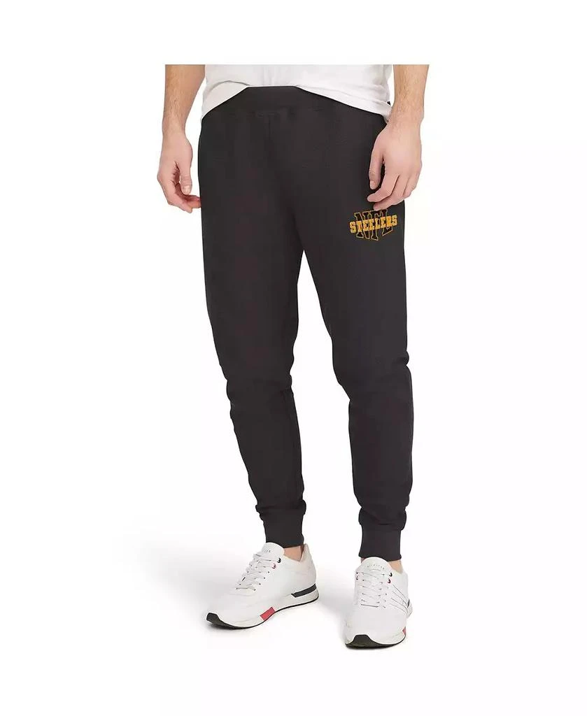 商品Tommy Hilfiger|Men's Black Pittsburgh Steelers Mason Jogger Pants,价格¥454,第1张图片