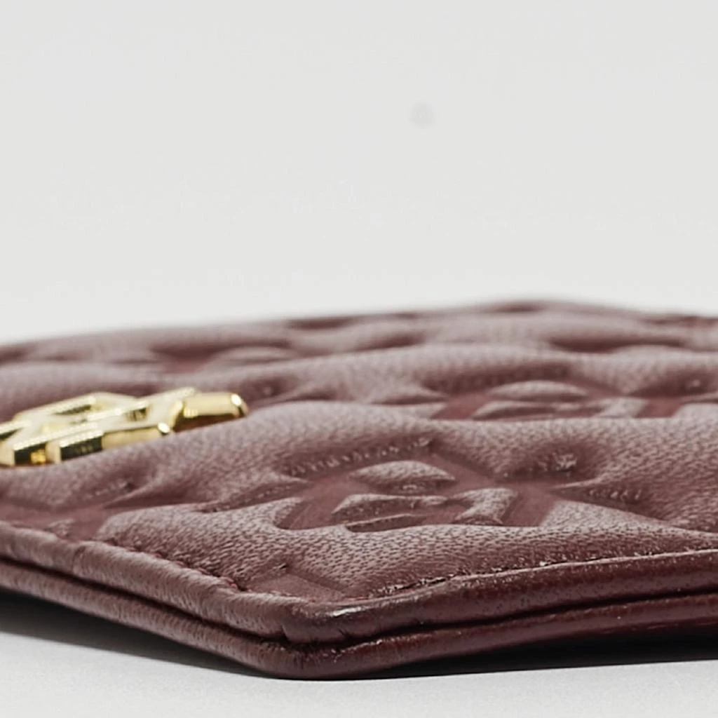 DKNY Burgundy Signature Embossed Leather Catherine Key Card Case 商品