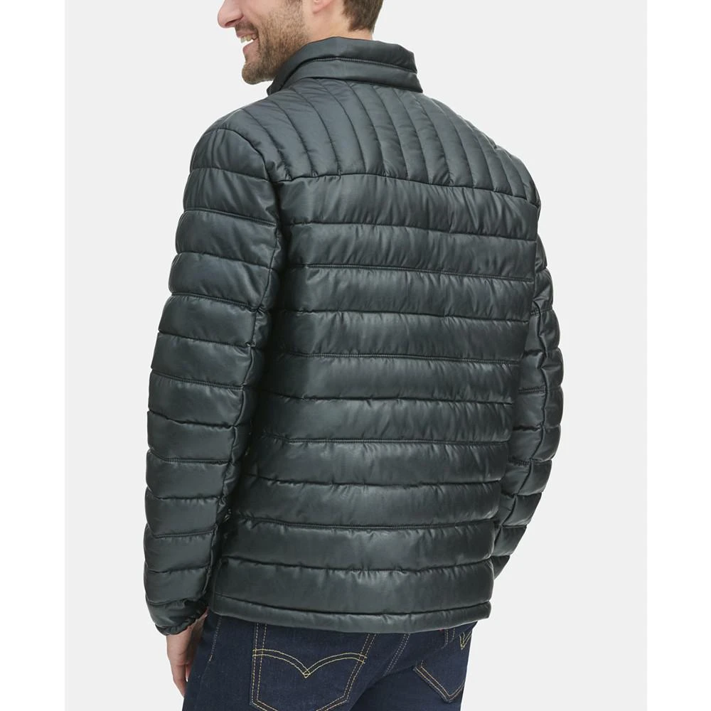 商品Tommy Hilfiger|Men's Quilted Faux Leather Puffer Jacket,价格¥991,第4张图片详细描述