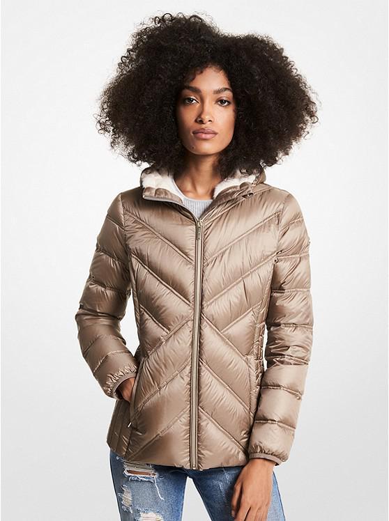 商品Michael Kors|Faux Fur-Lined Quilted Nylon Packable Puffer Jacket,价格¥809-¥875,第1张图片