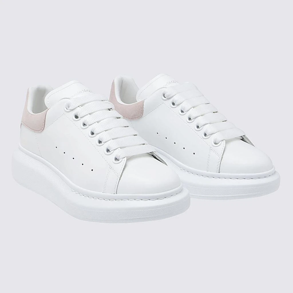 商品Alexander McQueen|ALEXANDER MCQUEEN WHITE LEATHER OVERSIZED SNEAKERS,价格¥3602,第2张图片详细描述