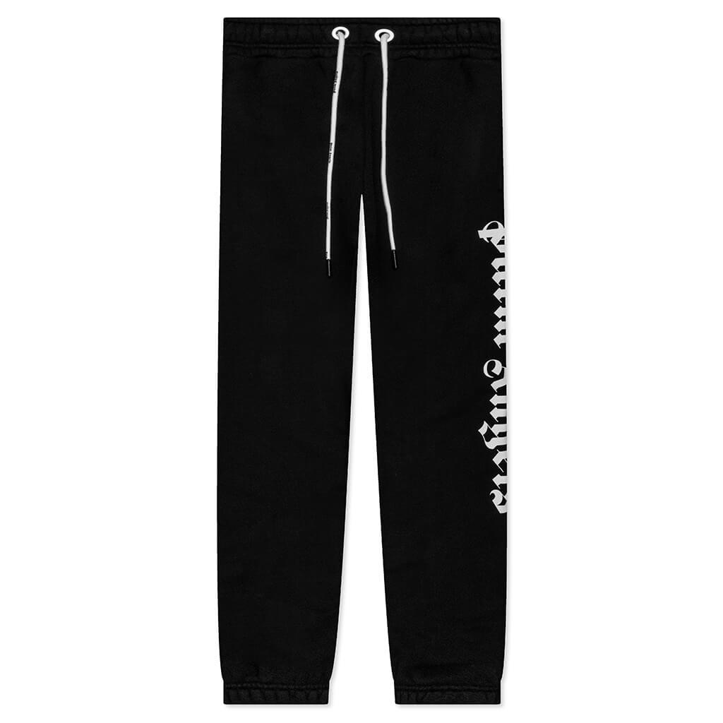 Palm Angels Side Logo Sweatpants - Black/White商品第1张图片规格展示