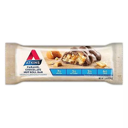 Atkins Snack Bar, Caramel Chocolate Nut Roll, Keto Friendly (20 ct.) 商品