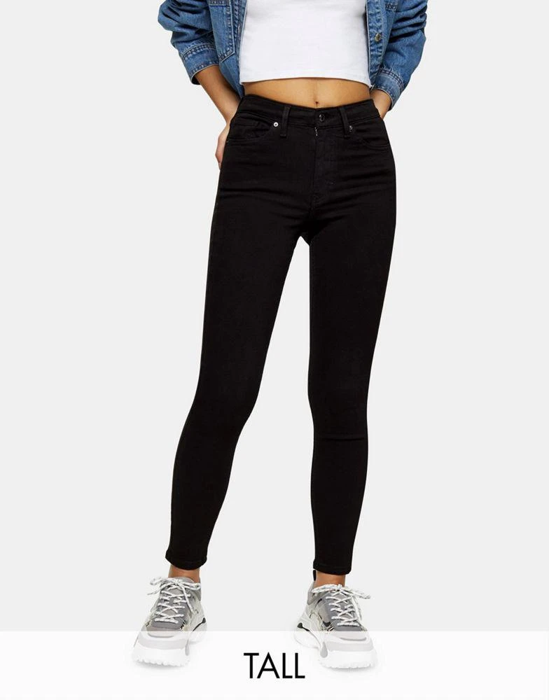 商品Topshop|Topshop Tall Jamie jeans in black,价格¥145,第1张图片