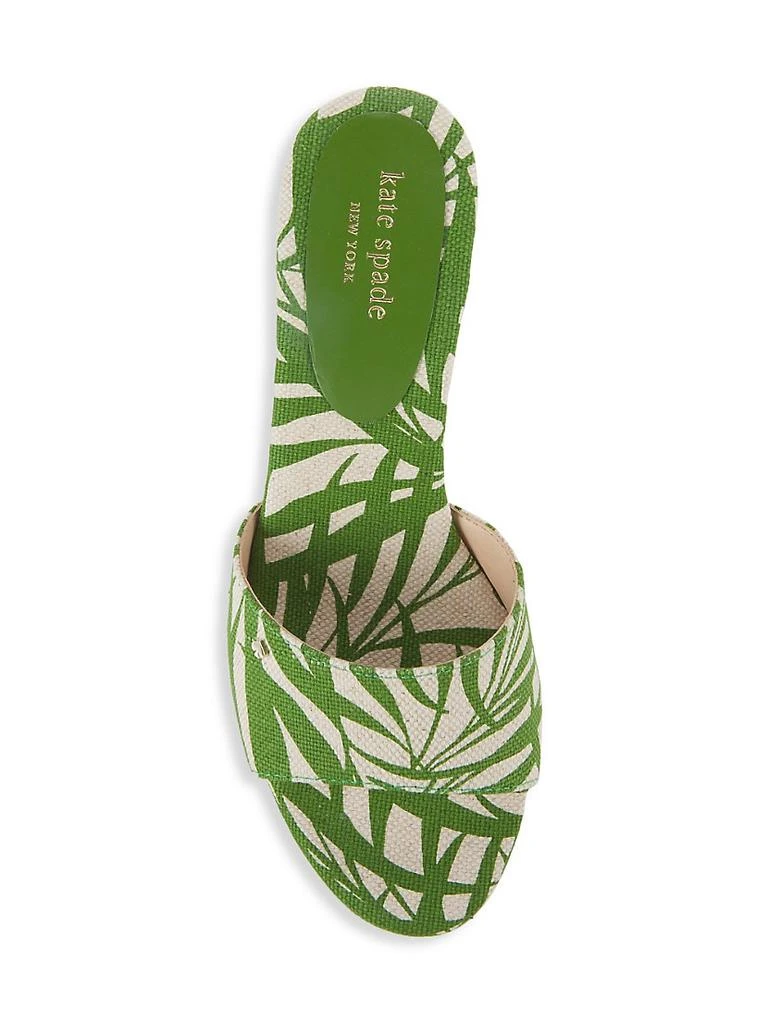 商品Kate Spade|Meena Printed Canvas Wedge Sandals,价格¥492,第5张图片详细描述
