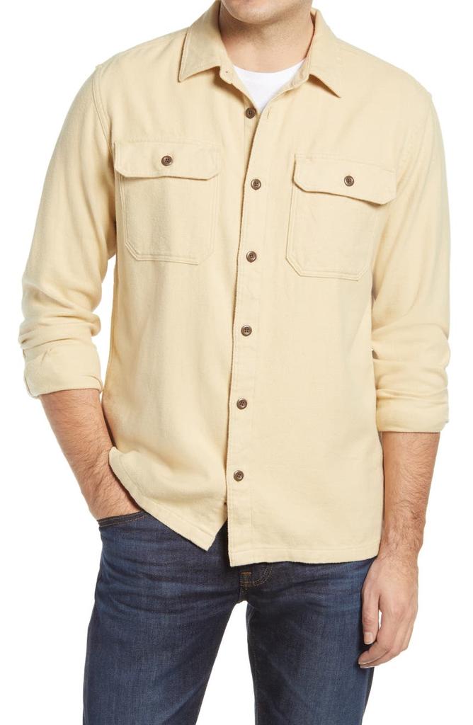 Natural Dye Fjord Flannel Button-Up Organic Cotton Shirt商品第1张图片规格展示