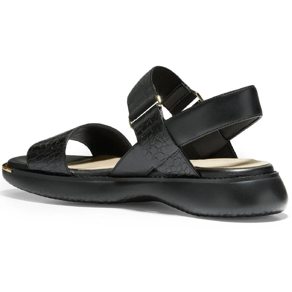 商品Cole Haan|Cole Haan Womens Grand Ambition Faux Leather Slip On Flat Sandals,价格¥277,第3张图片详细描述
