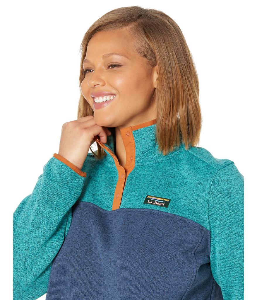 Plus Size Sweater Fleece Pullover Color-Block商品第3张图片规格展示