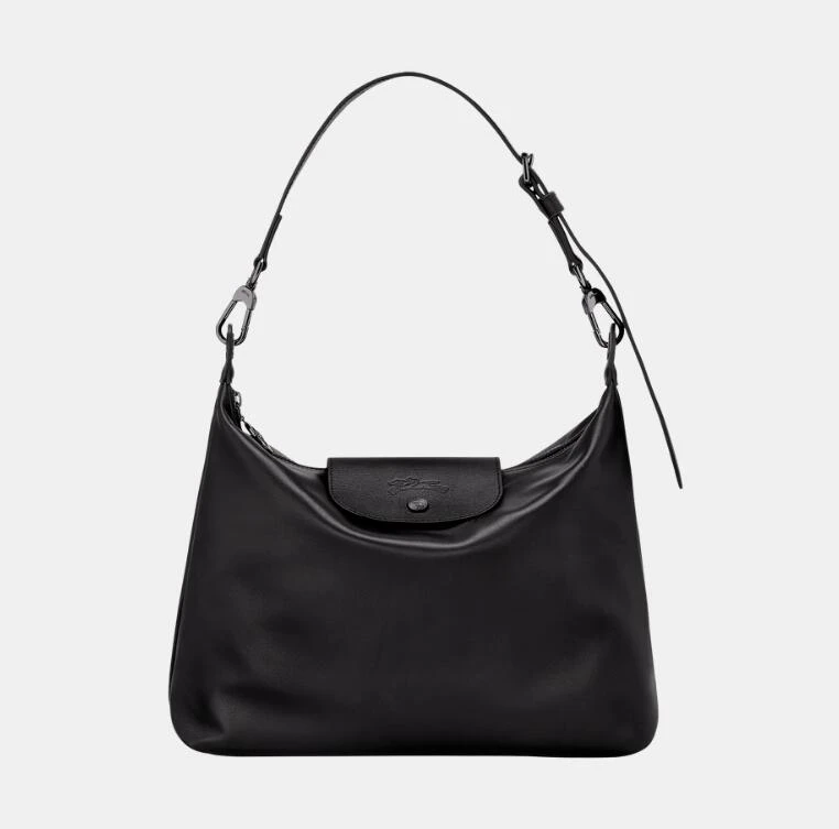 商品[国内直发] 【春节不打烊国内现货速发】 Longchamp|珑骧女士斑鸠灰黑色白色牛皮革中号手提单肩包10189 987,价格¥5117,第1张图片