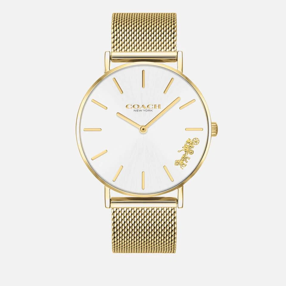 商品Coach|Coach Women's Perry Mesh Strap Watch - Gold,价格¥1179,第1张图片