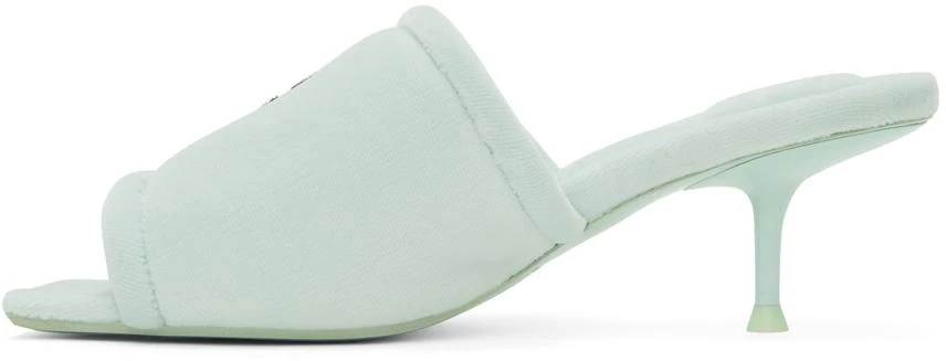 商品Alexander Wang|Green Padded Logo Jessie Heeled Sandals,价格¥1860,第3张图片详细描述