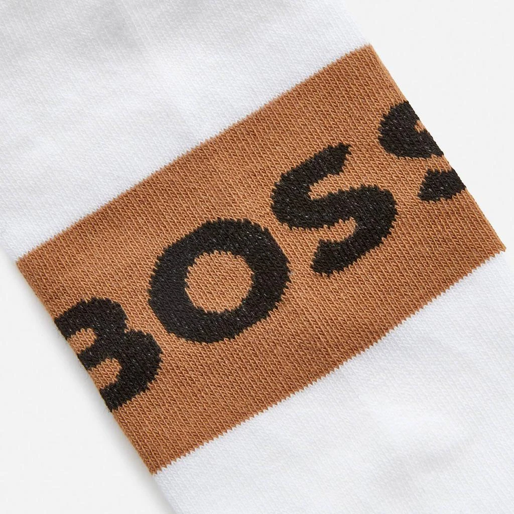 商品Hugo Boss|BOSS Bodywear Two-Pack Logo-Detailed Cotton-Blend Ankle Socks,价格¥68,第2张图片详细描述