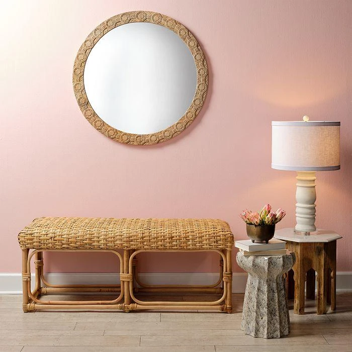 Relief Wood Carved Round Mirror 商品