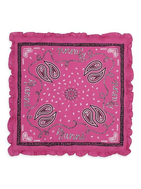 商品Ganni|Ruffled Cotton Bandanna,价格¥191,第1张图片