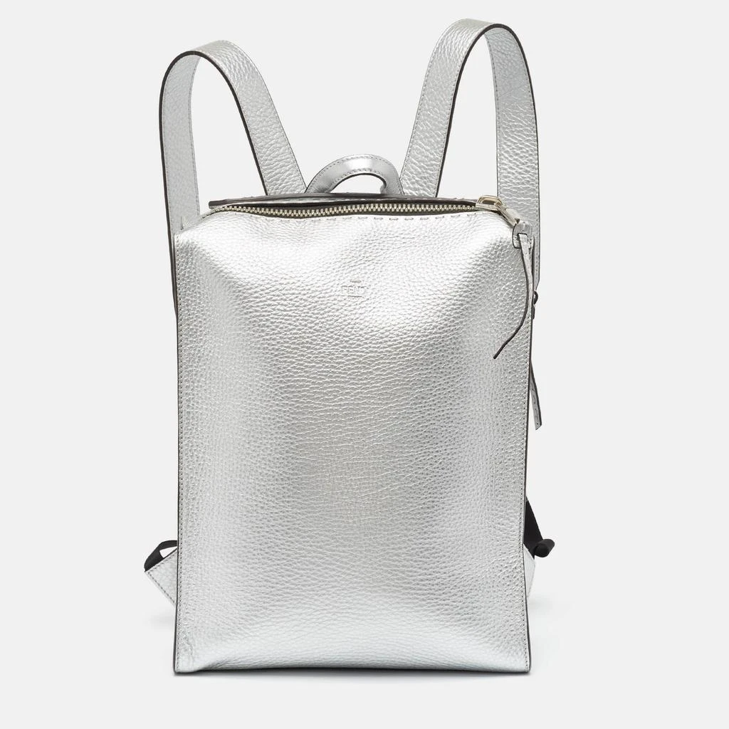 商品[二手商品] Fendi|Fendi Silver Selleria Leather Slim Backpack,价格¥3735,第1张图片