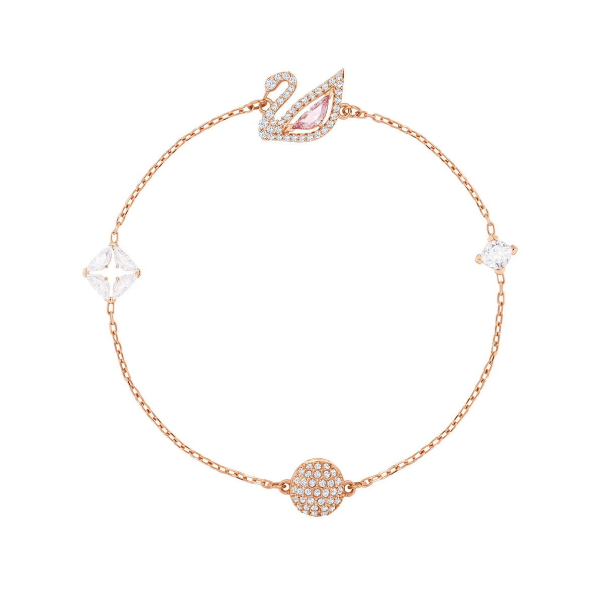 商品Swarovski|SWAROVSKI 施华洛世奇 浪漫粉天鹅女手链 5472271 ,价格¥774,第1张图片