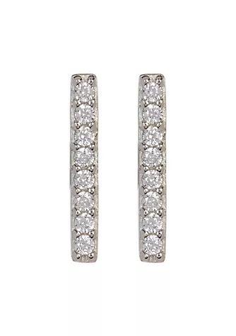 商品ADORNIA|Swarovski Crystal Bar Studs Silver,价格¥184,第1张图片
