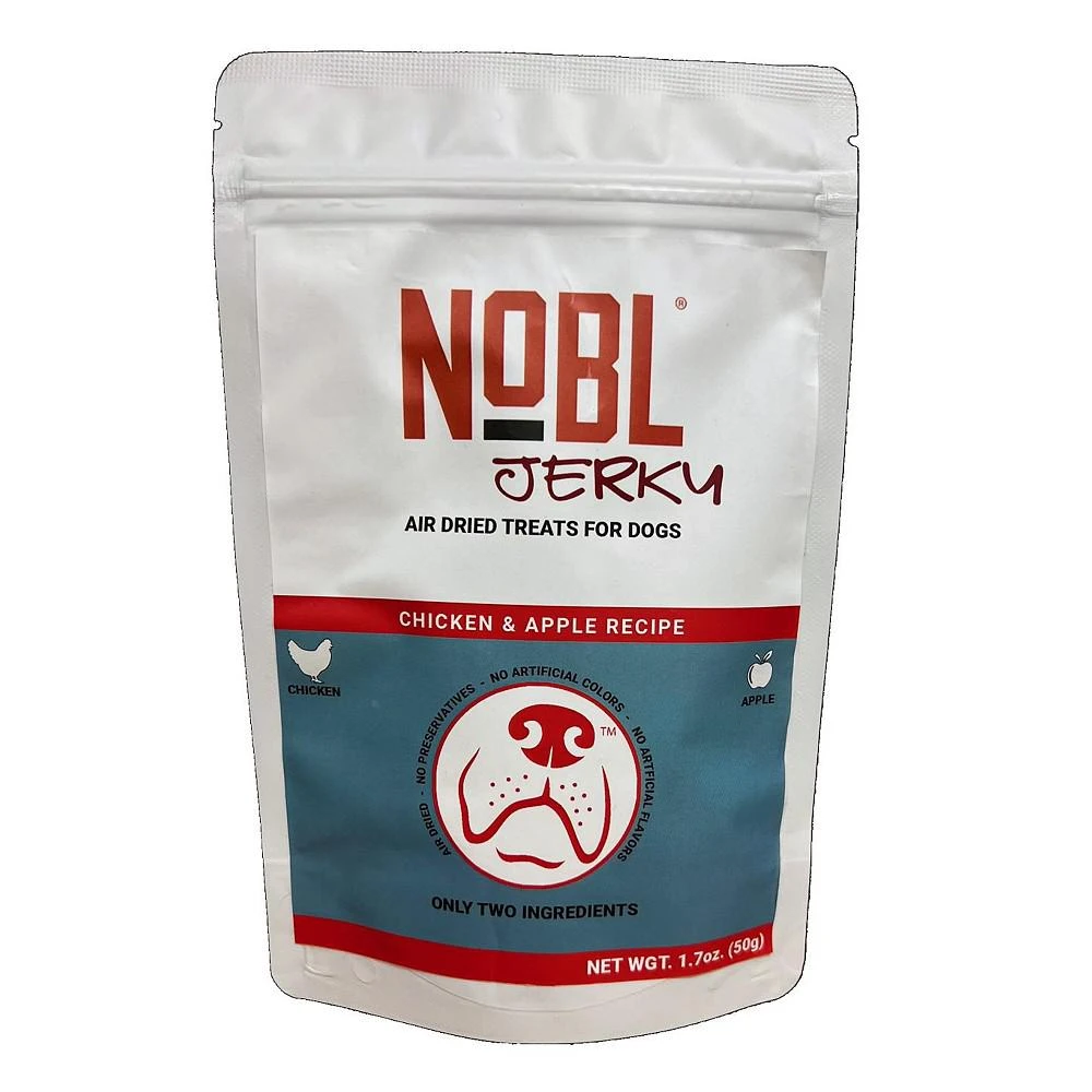商品NOBL Foods|NOBL Jerky 100% Natural Air-Dried For Dogs - Chicken & Apple Recipe (1.76 oz),价格¥49,第1张图片
