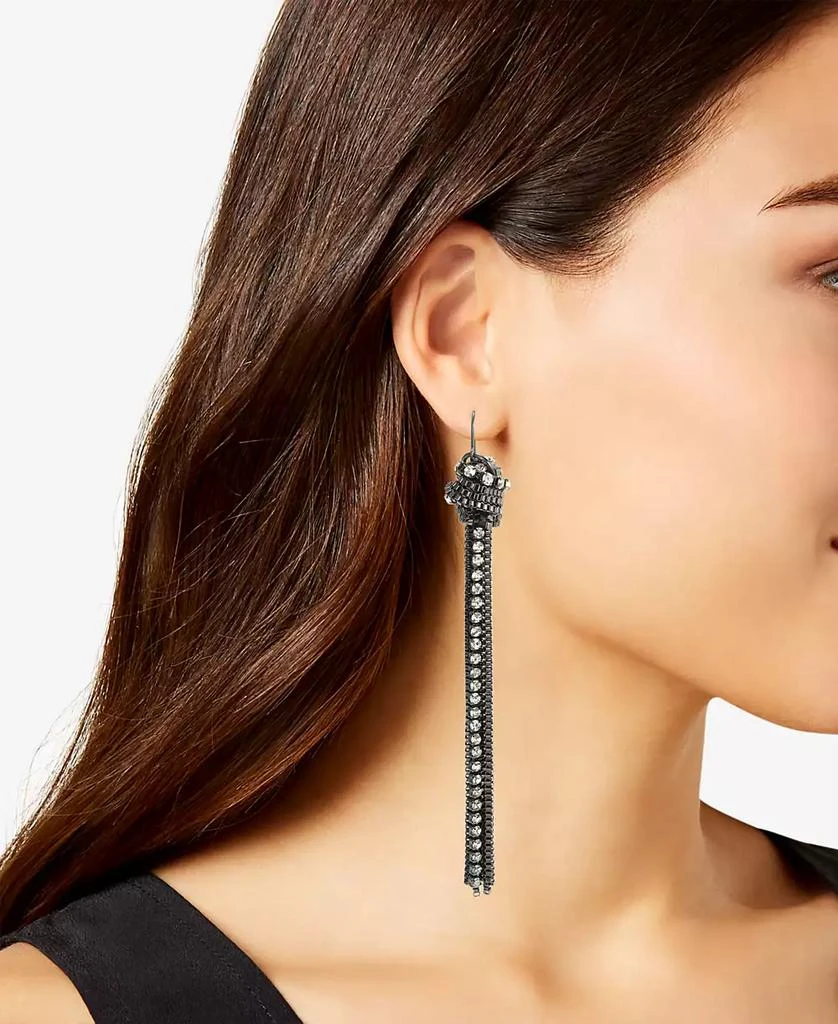 商品INC International|Pavé & Chain Tassel Linear Drop Earrings, Created for Macy's,价格¥59,第2张图片详细描述