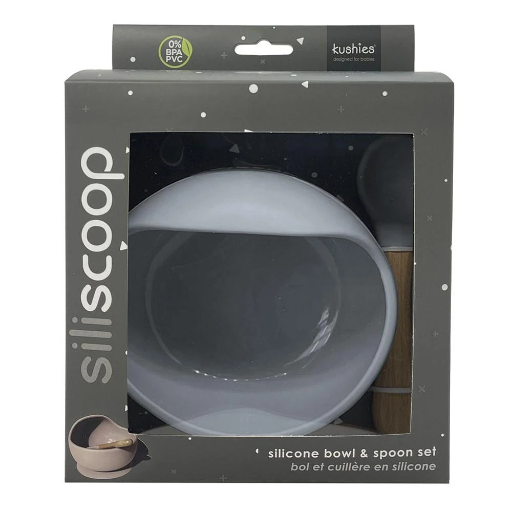 商品Kushies|Baby Boys or Baby Girls Siliscoop Silicone Feeding Bowl and Spoon, 2 Piece Set,价格¥187,第2张图片详细描述