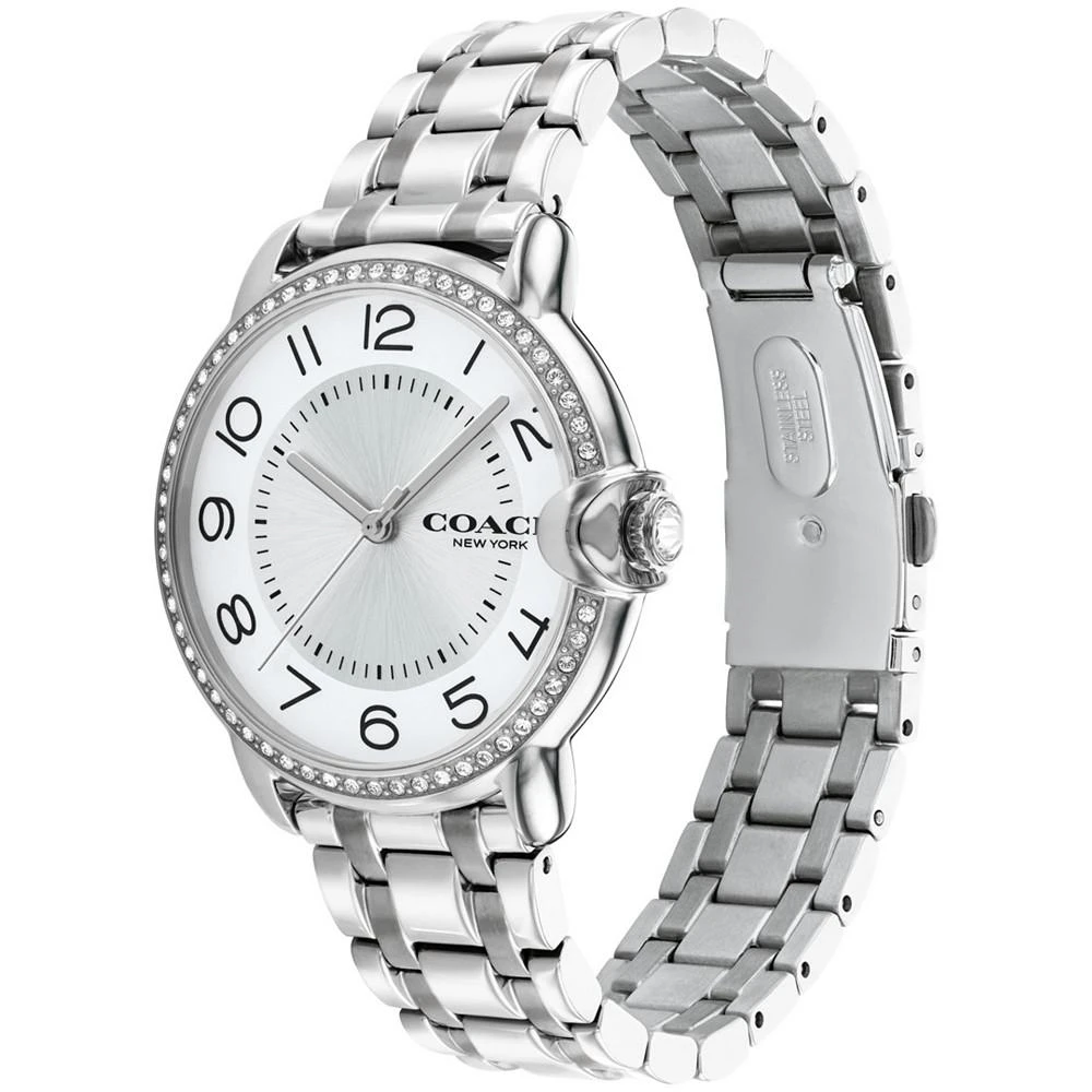 商品Coach|Women's Arden Silver-Tone Stainless Steel Bracelet Watch,价格¥1656,第2张图片详细描述