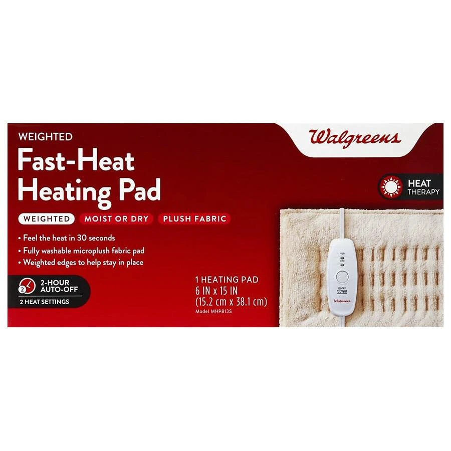 商品Walgreens|Mini Weighted Fast-Heat Heating Pad 6 in x 15 in,价格¥142,第2张图片详细描述