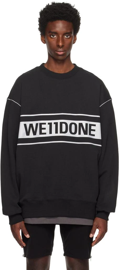 商品We11done|Black Reflective Sweatshirt,价格¥1124,第1张图片