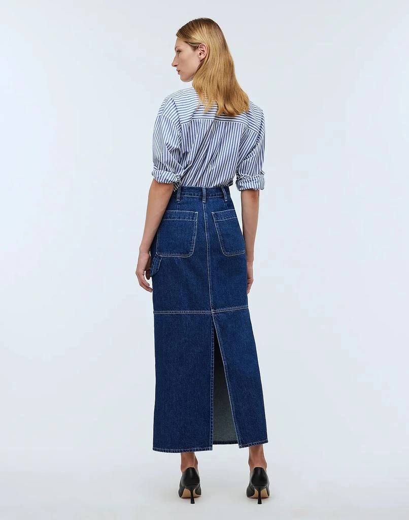 商品Madewell|Denim Carpenter Maxi Skirt in Handlon Wash,价格¥238,第4张图片详细描述