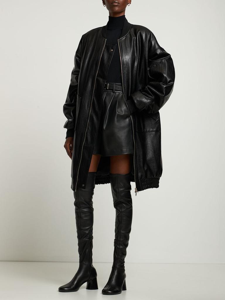 商品The Frankie Shop|Jesse Faux Leather Long Jacket,价格¥3643,第1张图片