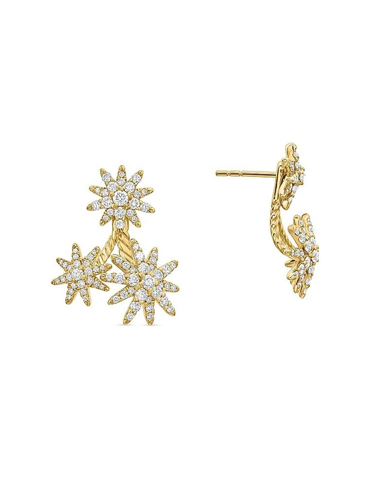商品David Yurman|Starburst Cluster Drop Earrings in 18K Yellow Gold with Diamonds, 23.7MM,价格¥43641,第3张图片详细描述