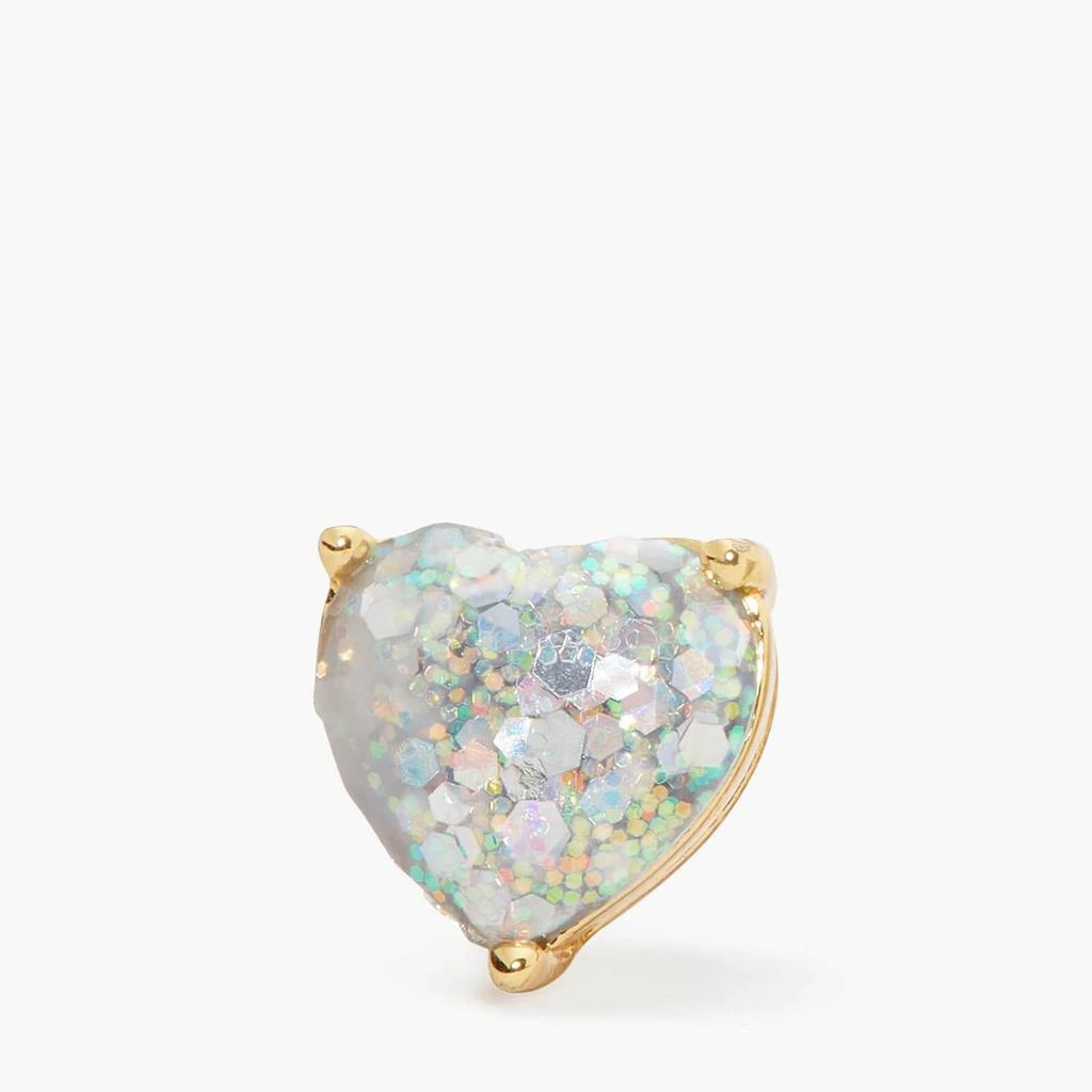 商品Kate Spade|Kate Spade New York Heart Gold-Plated and Glittered Resin Earrings,价格¥303,第3张图片详细描述
