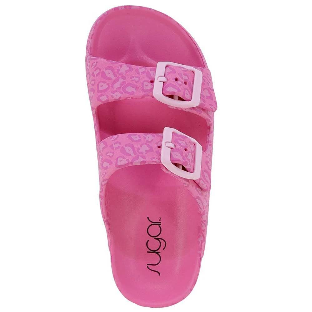 商品Sugar|Little Girls Double Buckle Flat Slide Sandals,价格¥127,第4张图片详细描述