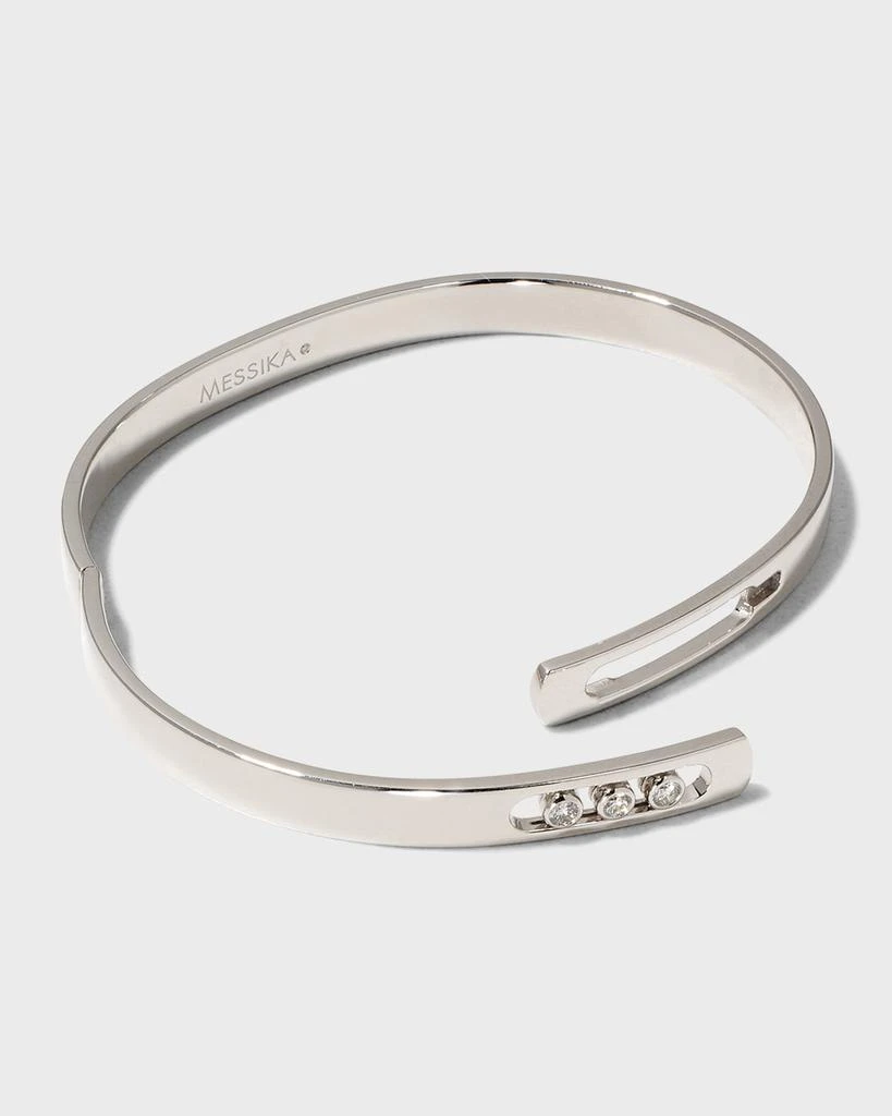 商品Messika|Move Noa 18K White Gold 3-Diamond Bangle,价格¥53343,第5张图片详细描述