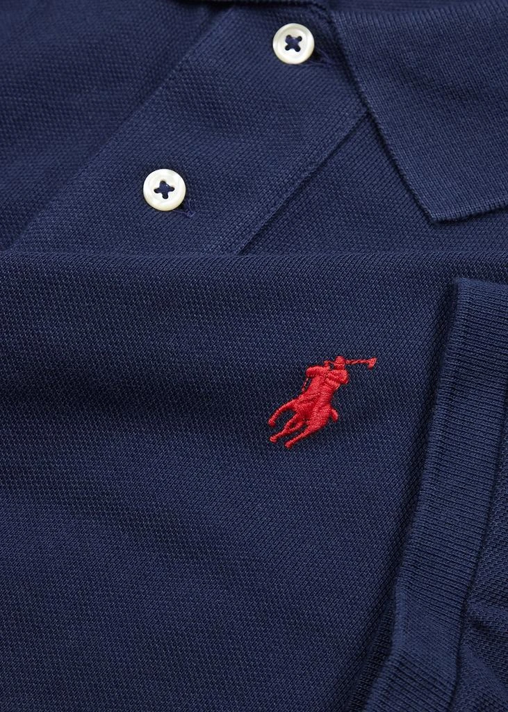 商品Ralph Lauren|Navy custom slim piqué cotton polo shirt,价格¥356,第5张图片详细描述