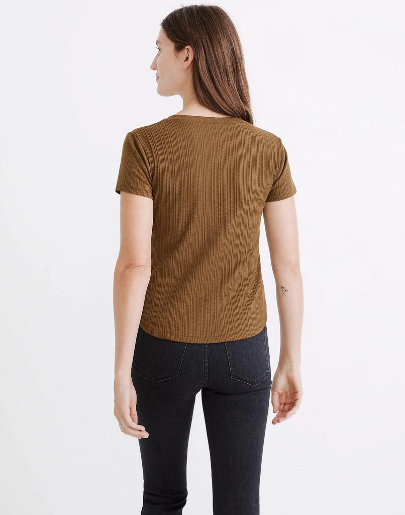 商品Madewell|Pointelle Button-Front Slim Tee,价格¥158,第3张图片详细描述