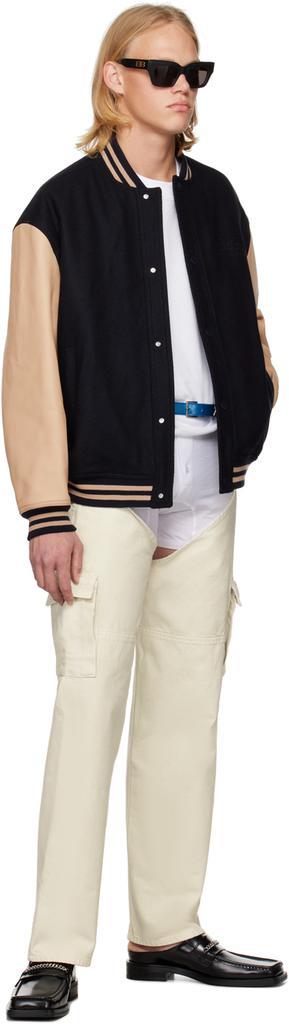 商品Tommy Jeans|黑色 & 黄褐色棒球夹克,价格¥3795,第6张图片详细描述