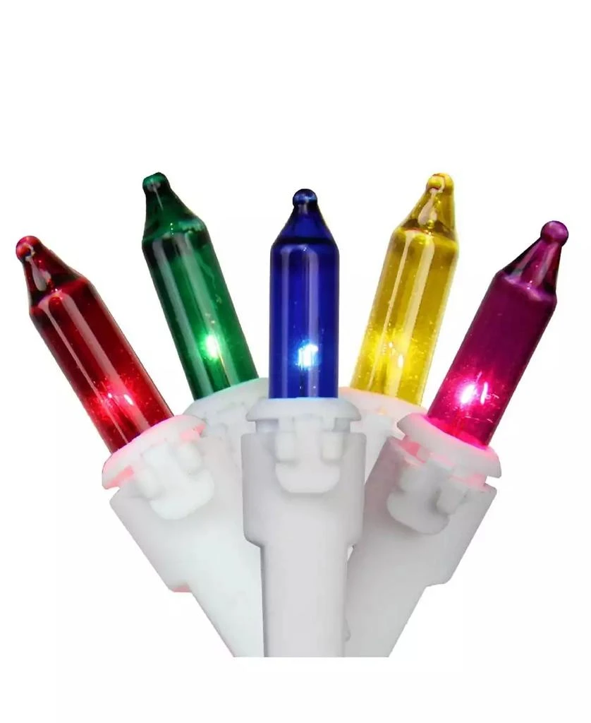 商品Northlight|Set of 50 Bright Multi-Color Mini Window Curtain Icicle Lights - White Wire,价格¥141,第1张图片