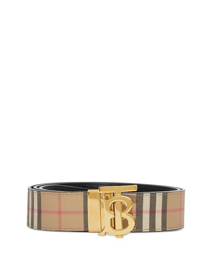 商品Burberry|Men's Reversible Monogram Motif Vintage Check Belt,价格¥3038,第1张图片