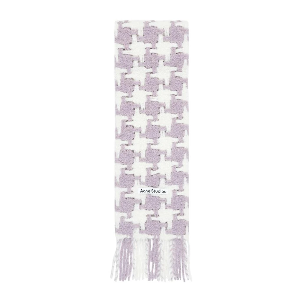 商品Acne Studios|Acne Studios Houndstooth Fringed Scarf,价格¥2066,第1张图片