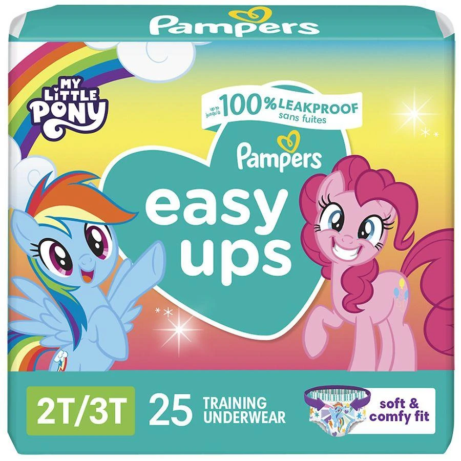 商品Pampers Easy Ups|Training Underwear Girls No scent, Size Toddler 2-3,价格¥79,第1张图片详细描述